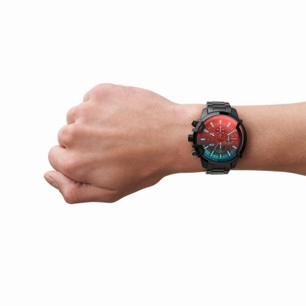Diesel Griffed Chronograph Black-Tone Stainless Steel Watch DZ4578