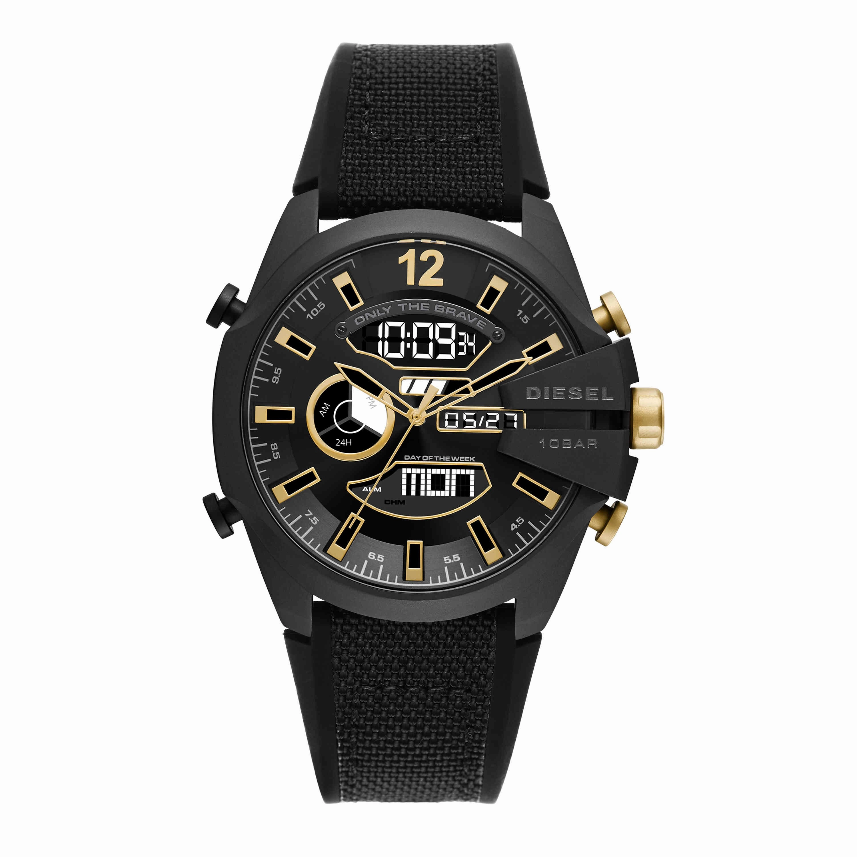 Diesel Mega Chief Black Analogue-Digital Watch DZ4552