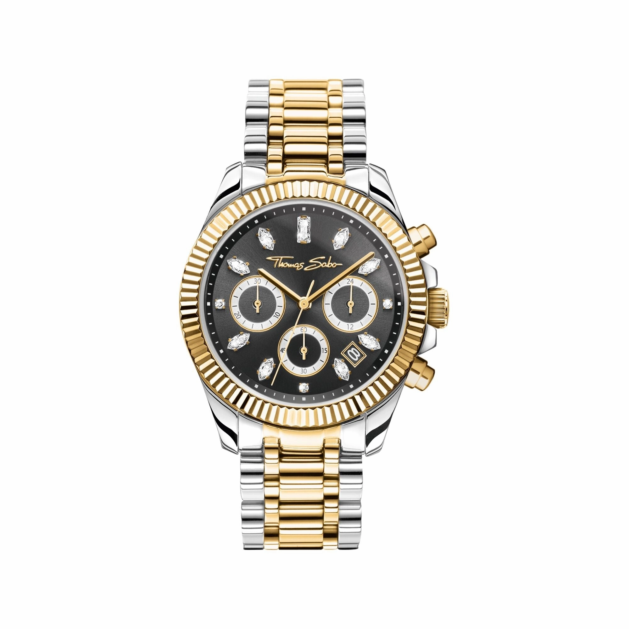 Divine Chrono Watch with dial in black yellow