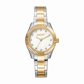 DKNY Chambers Glitz Silver Dial Stainless Steel Watch DK1L017M0075