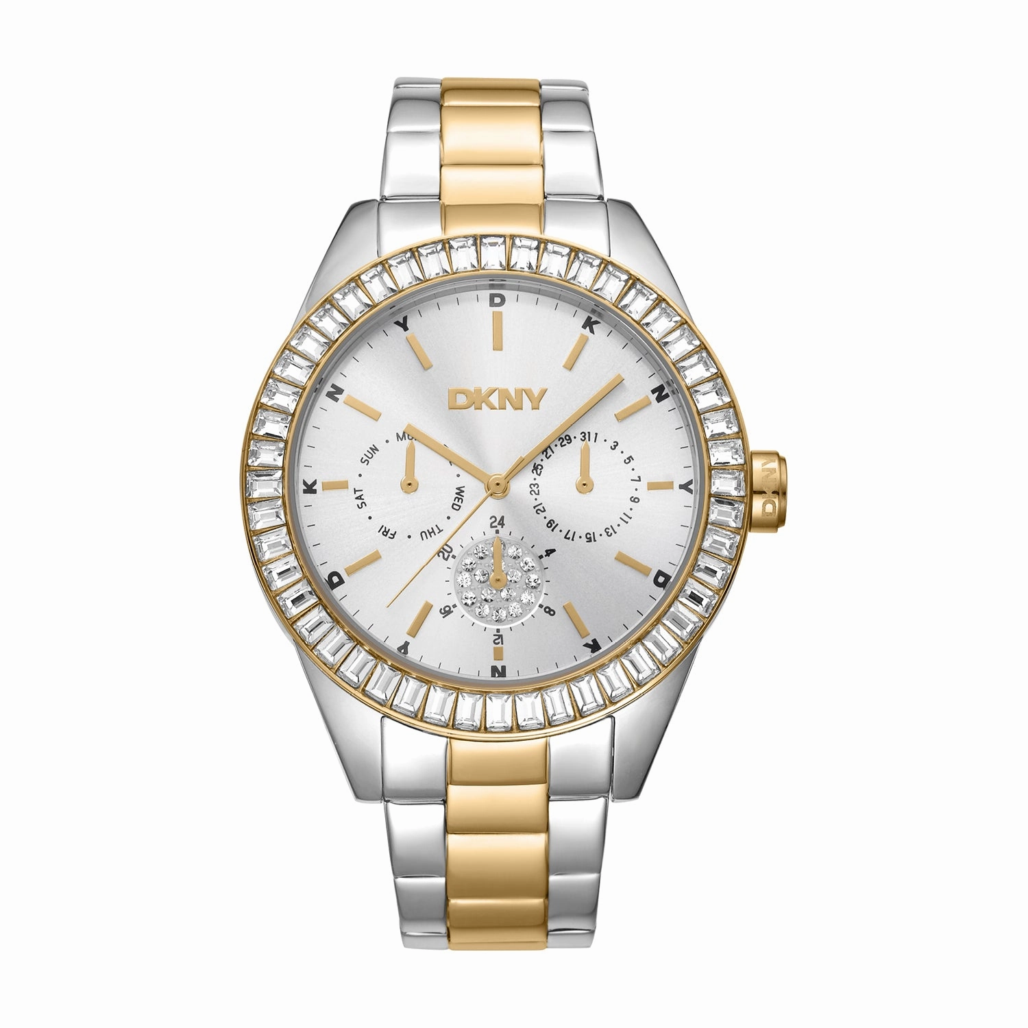 DKNY Nolita Multi Glitz Silver Dial Stainless Steel Watch DK1L027M0075