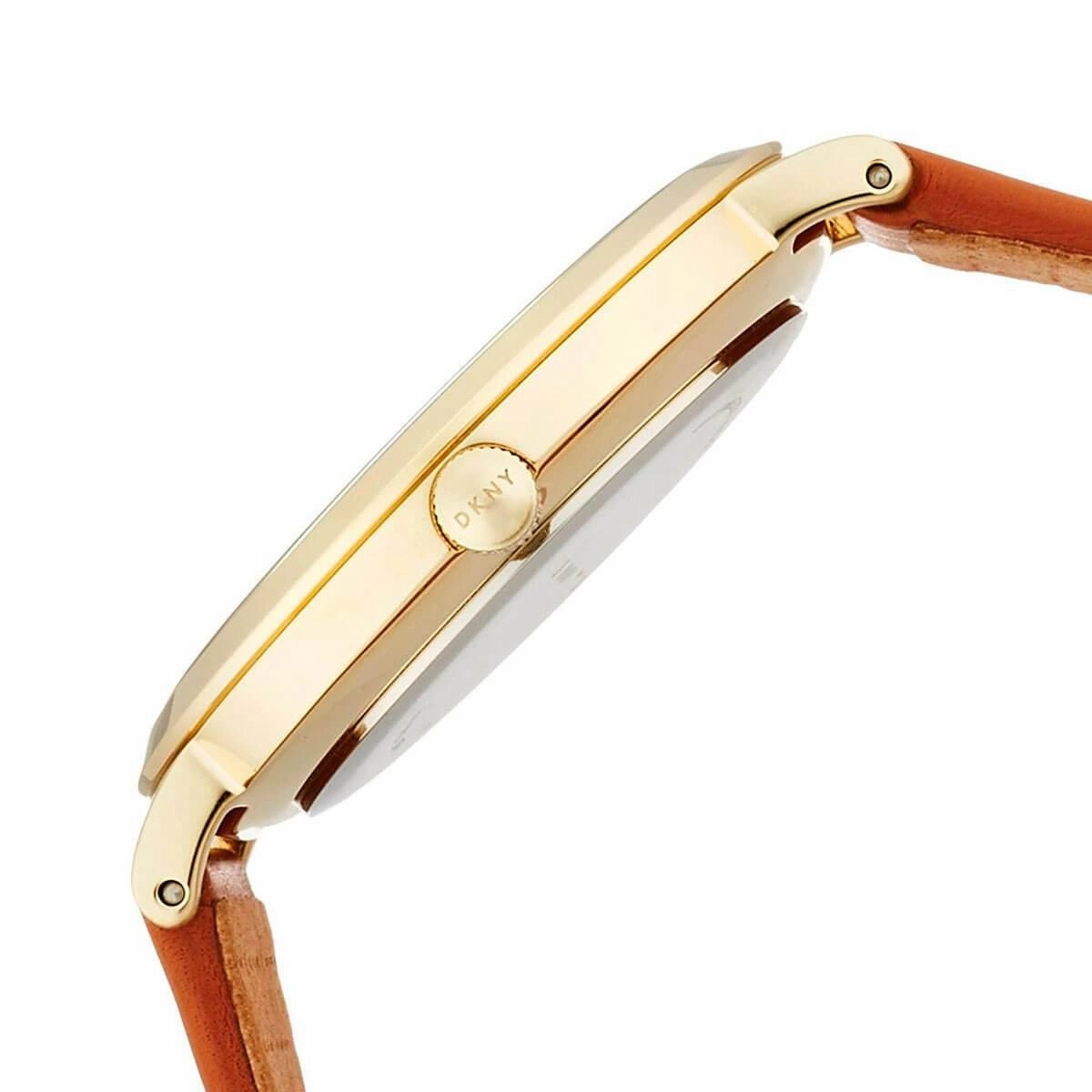 DKNY Women's Strap Watch - Minetta Quartz Silver Dial Brown Leather | NY2613