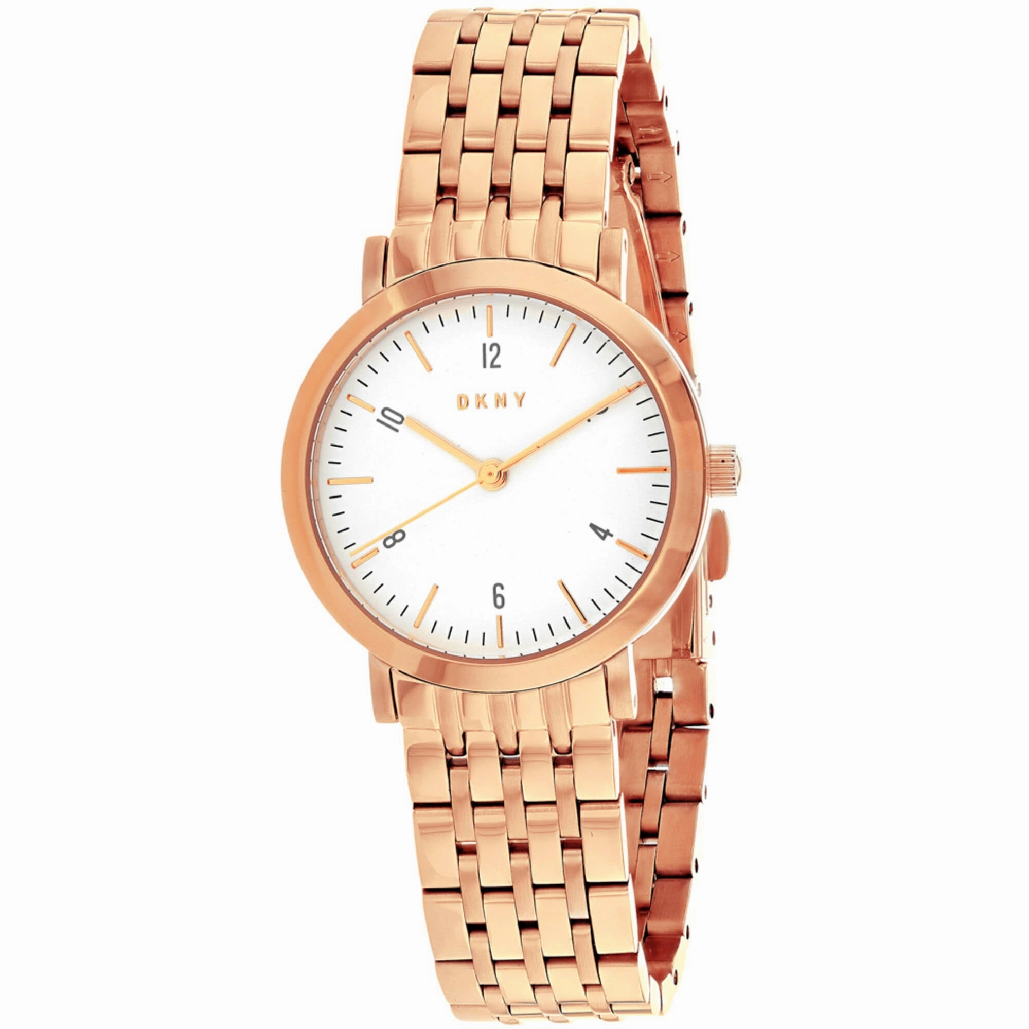 DKNY Women's Watch - Minetta Quartz SS Case White Dial Rose Gold Bracelet | NY2511