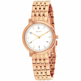 DKNY Women's Watch - Minetta Quartz SS Case White Dial Rose Gold Bracelet | NY2511