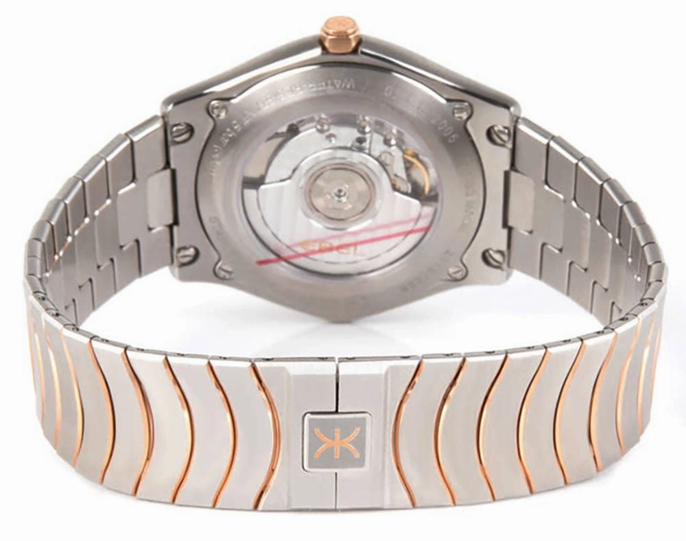 Ebel Sport Classic Automatic Two-Tone 18k Rose Gold and Steel Silver Dial Date Mens Watch 1216432