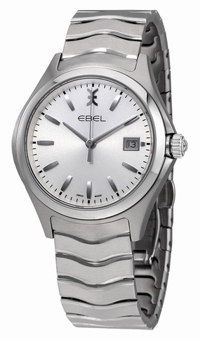 Ebel Wave Stainless Steel Silver Dial Date Quartz Mens Watch 1216200