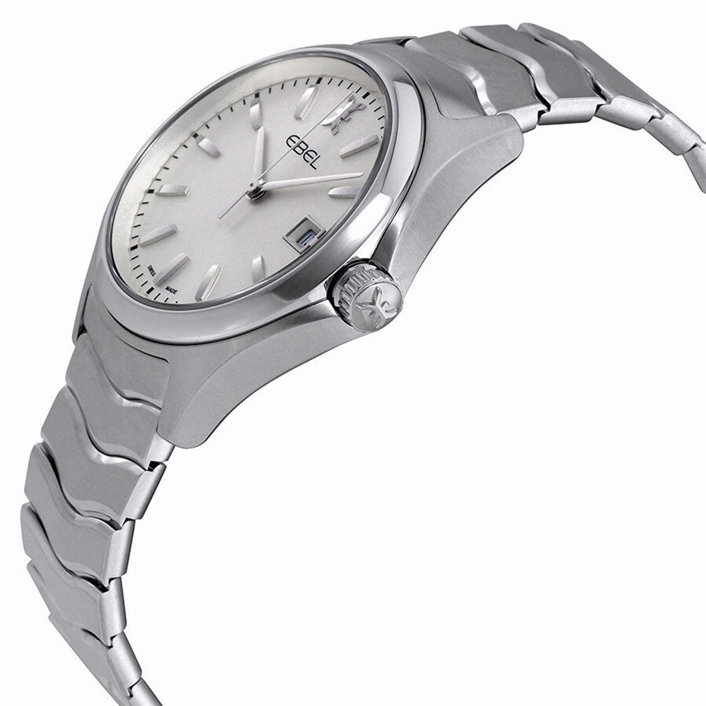 Ebel Wave Stainless Steel Silver Dial Date Quartz Mens Watch 1216200