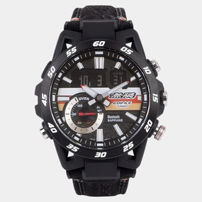 Edifice Men Quartz Black Dial Analog-Digital Leather Watch ECB-40MU-1ADR ED592