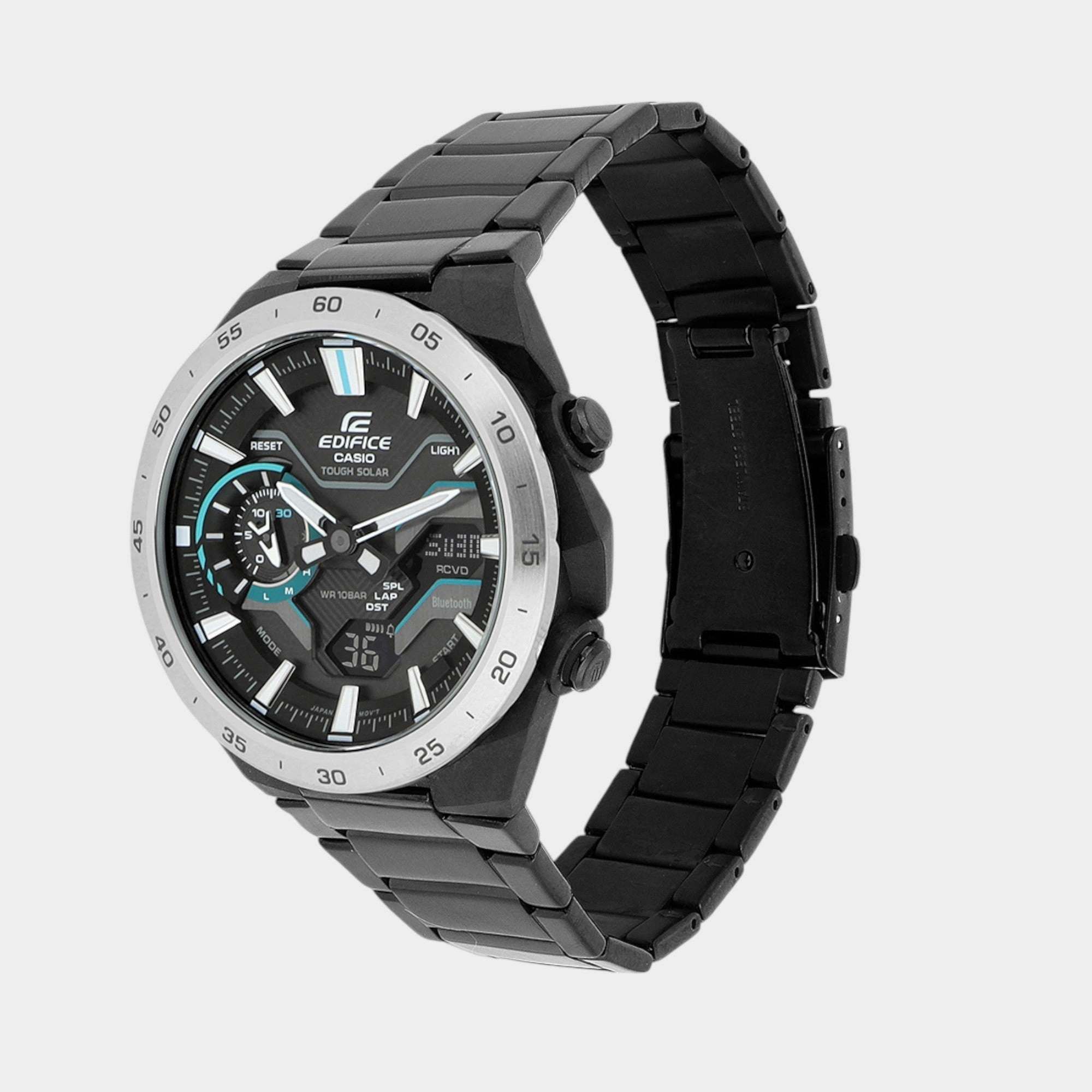 Edifice Men Quartz Black Dial Analog-Digital Stainless Steel Watch ECB-2200DD-1ADF ED590