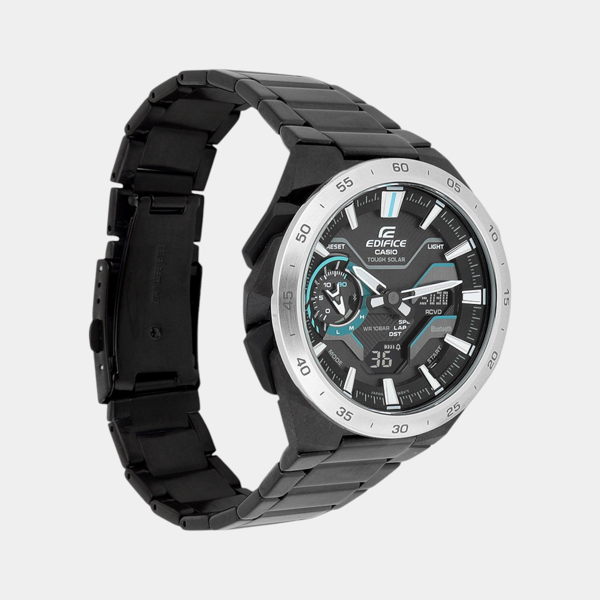 Edifice Men Quartz Black Dial Analog-Digital Stainless Steel Watch ECB-2200DD-1ADF ED590