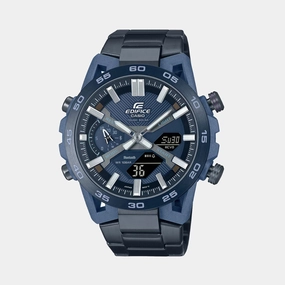 Edifice Men Quartz Navy Dial Analog-Digital Stainless Steel Watch ECB-2000CB-2ADF ED639