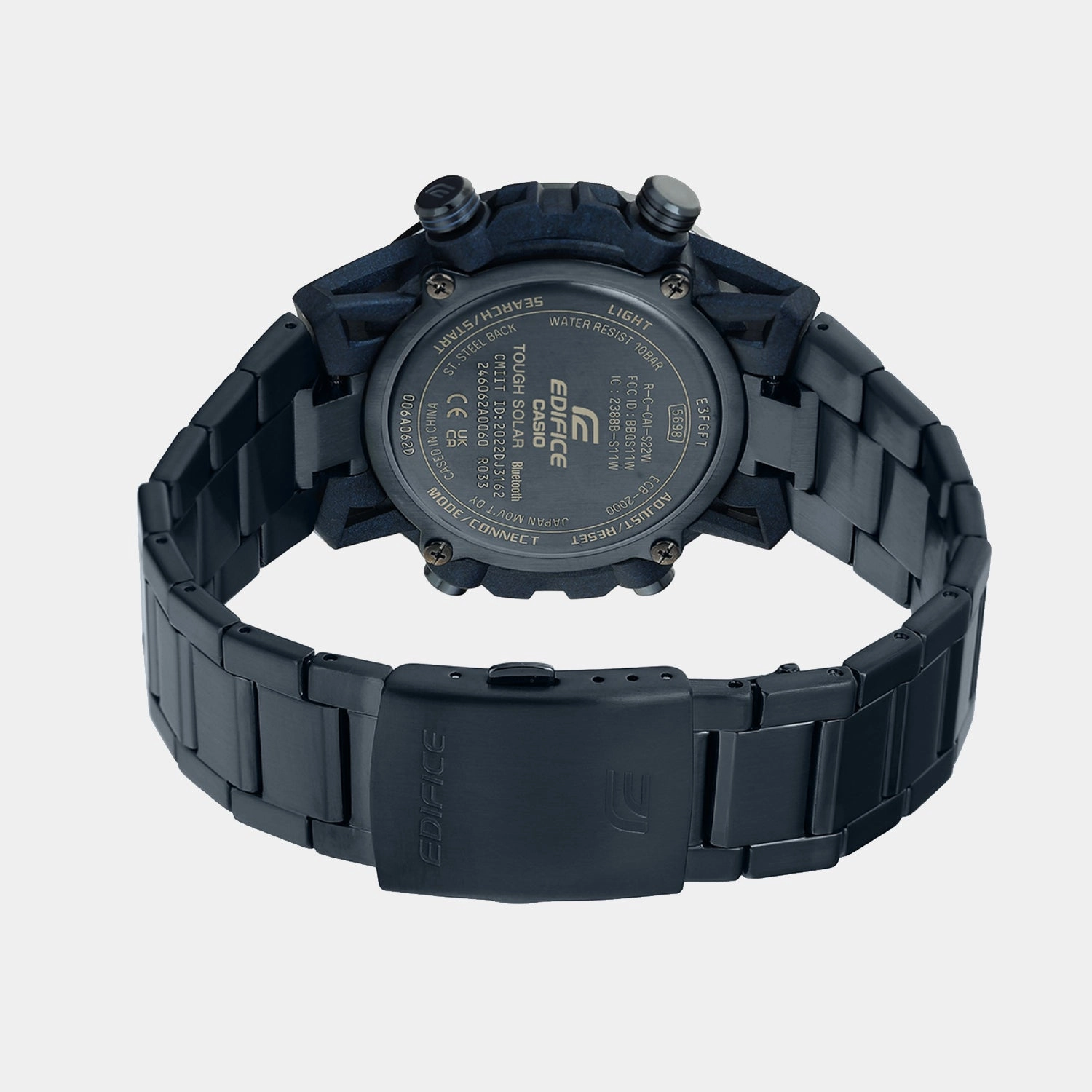 Edifice Men Quartz Navy Dial Analog-Digital Stainless Steel Watch ECB-2000CB-2ADF ED639