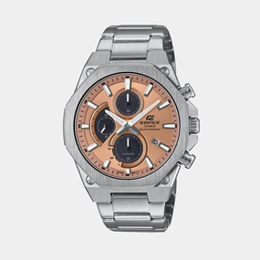 Edifice Men Quartz Orange Dial Chronograph Stainless Steel Watch EFS-S570D-5AUDF ED644