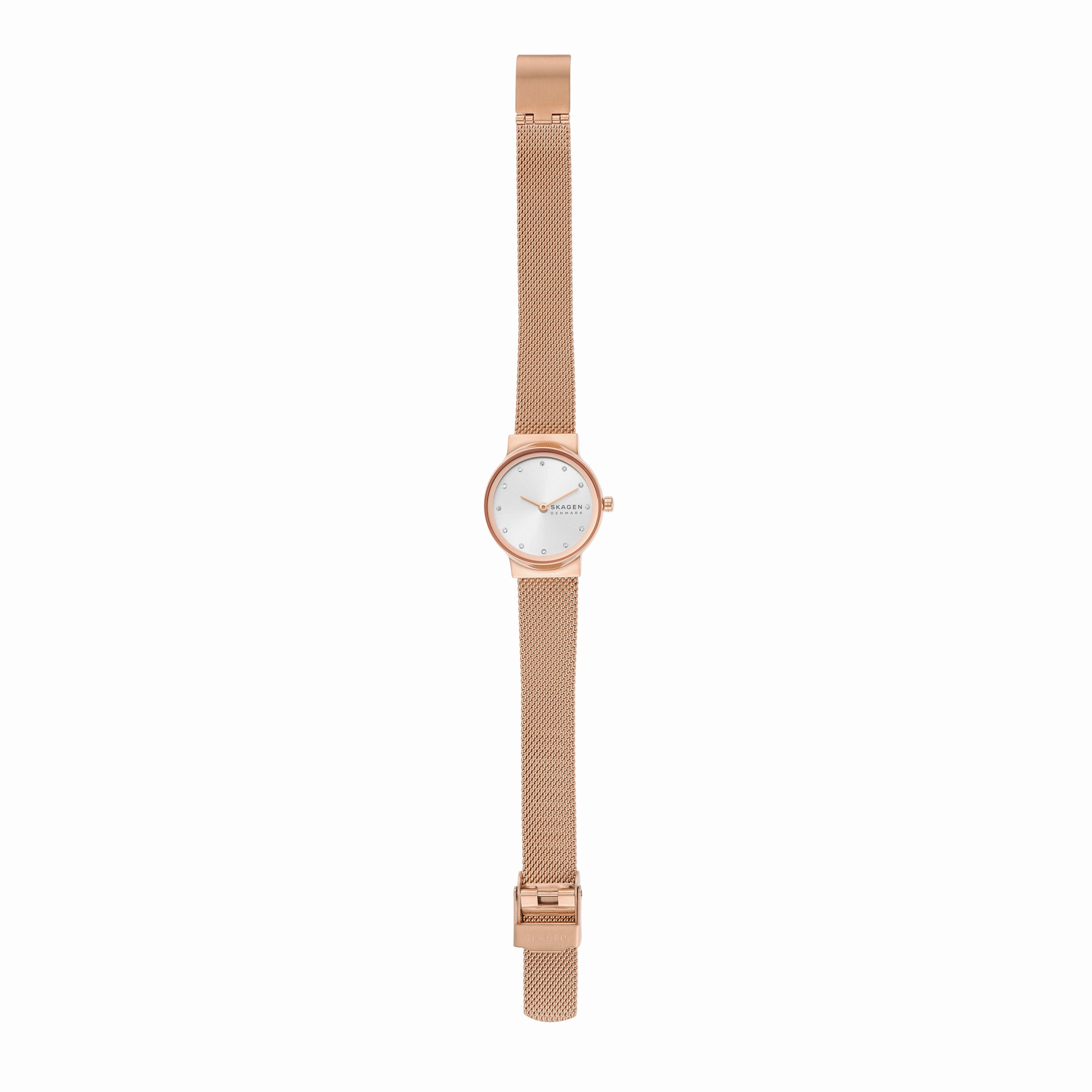 Elegant Skagen Freja Women's Rose Gold Watch with White Dial - Model SKW2665