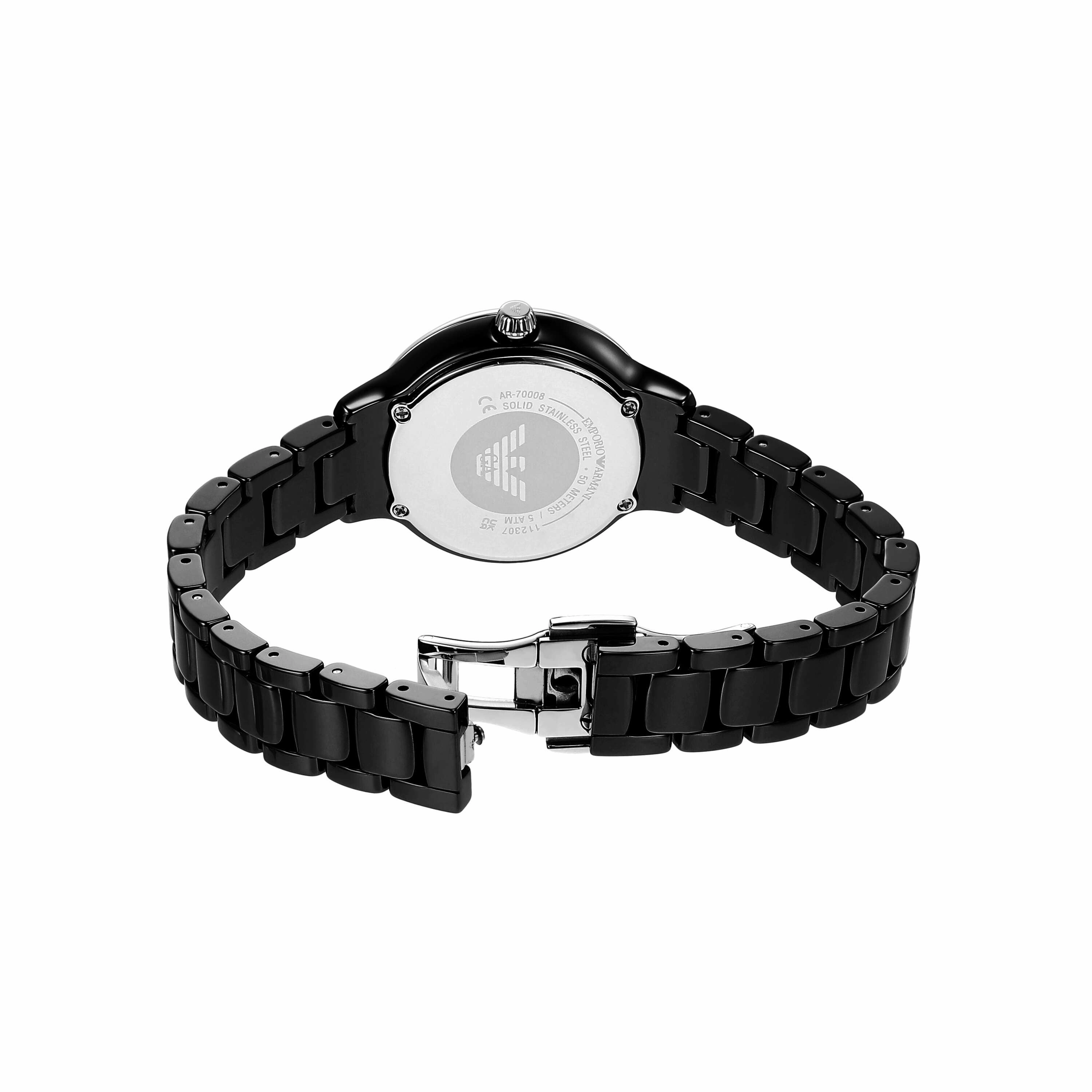Emporio Armani Black Analogue Watch AR70008