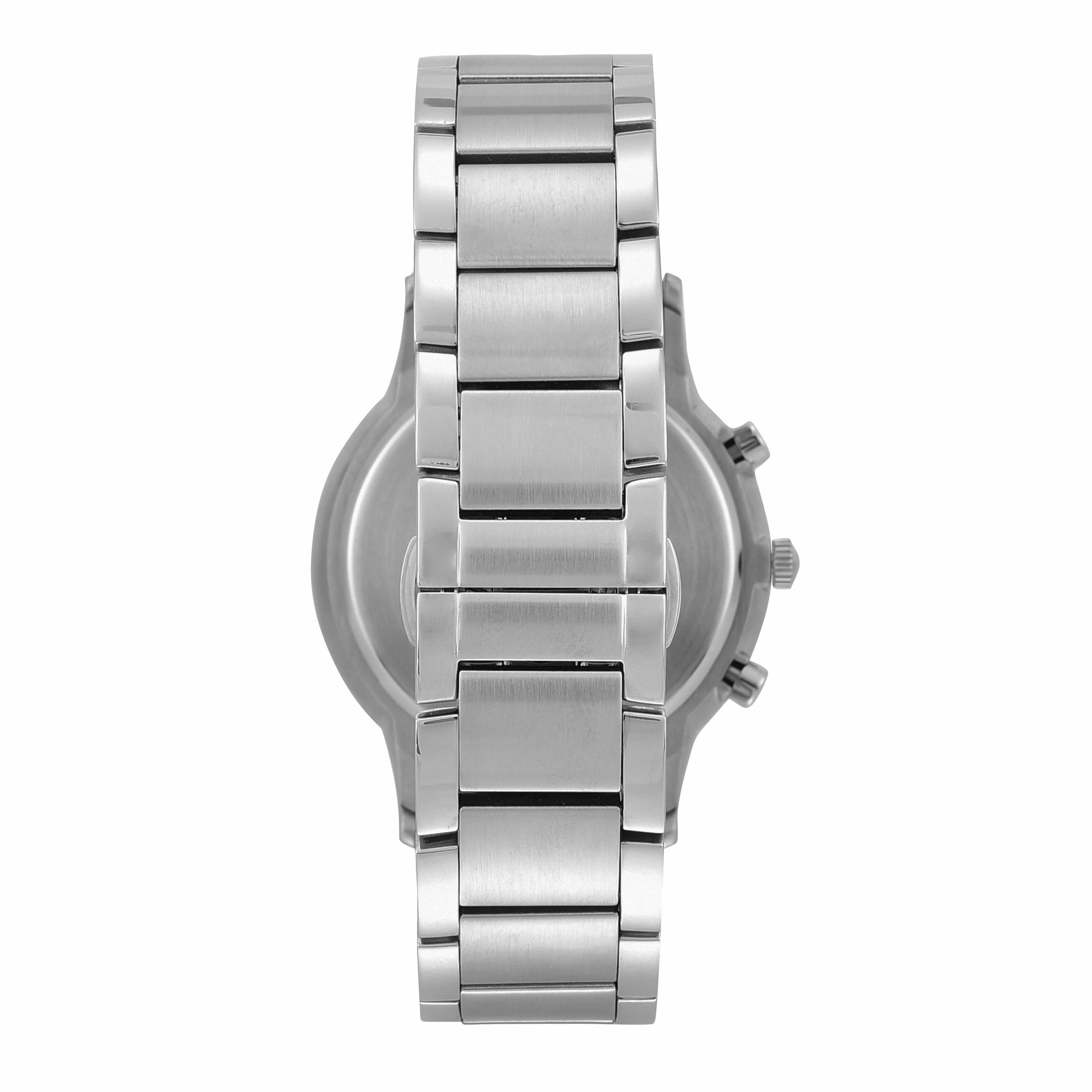 Emporio Armani Elegant Black Dial Stainless Steel Chronograph Watch AR2434