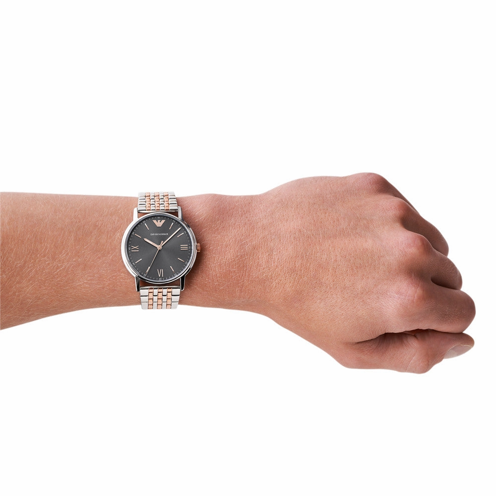 Emporio Armani Men's Three-Hand Two-Tone Stainless Steel Watch AR11121