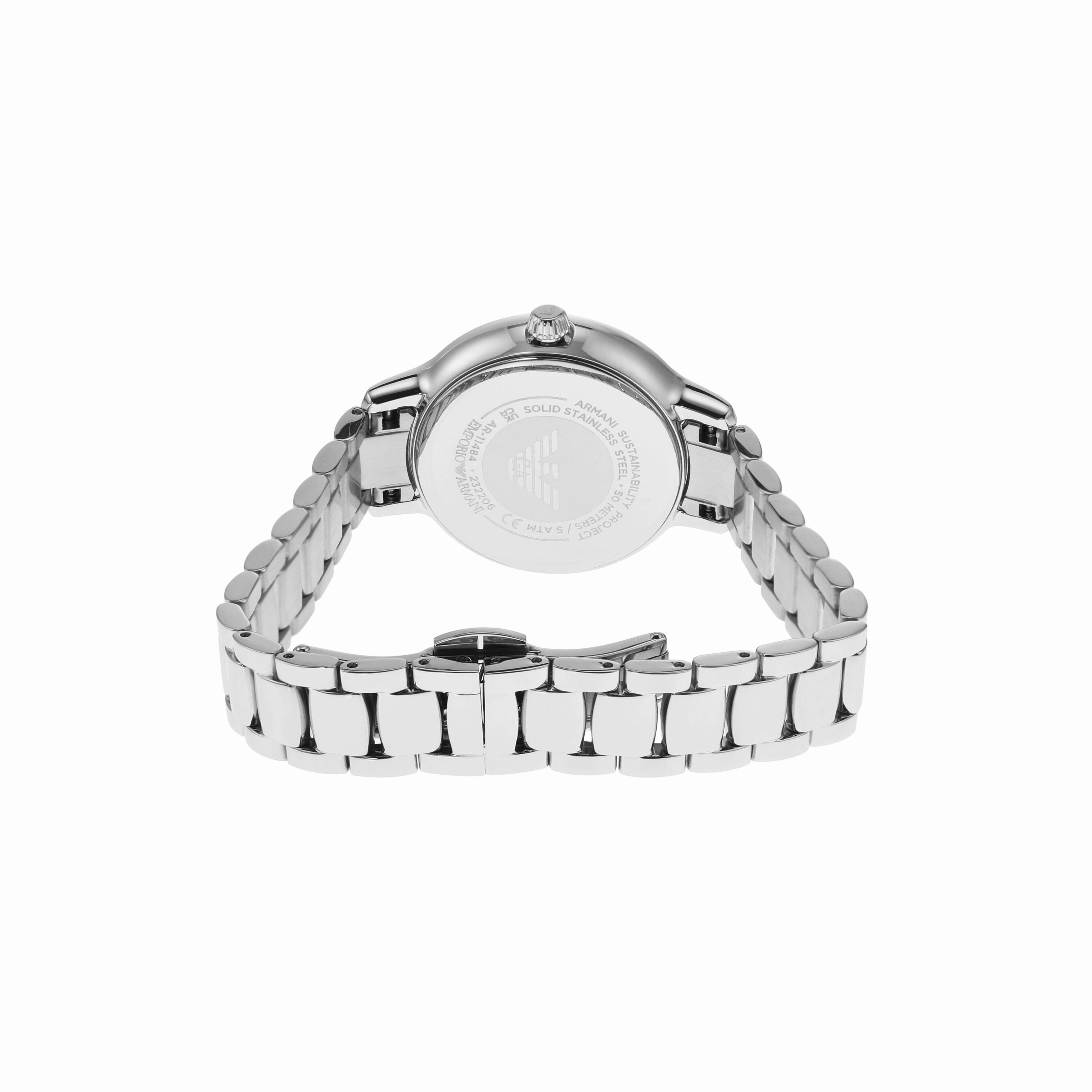 Emporio Armani Silver-Tone Analogue Watch AR11484