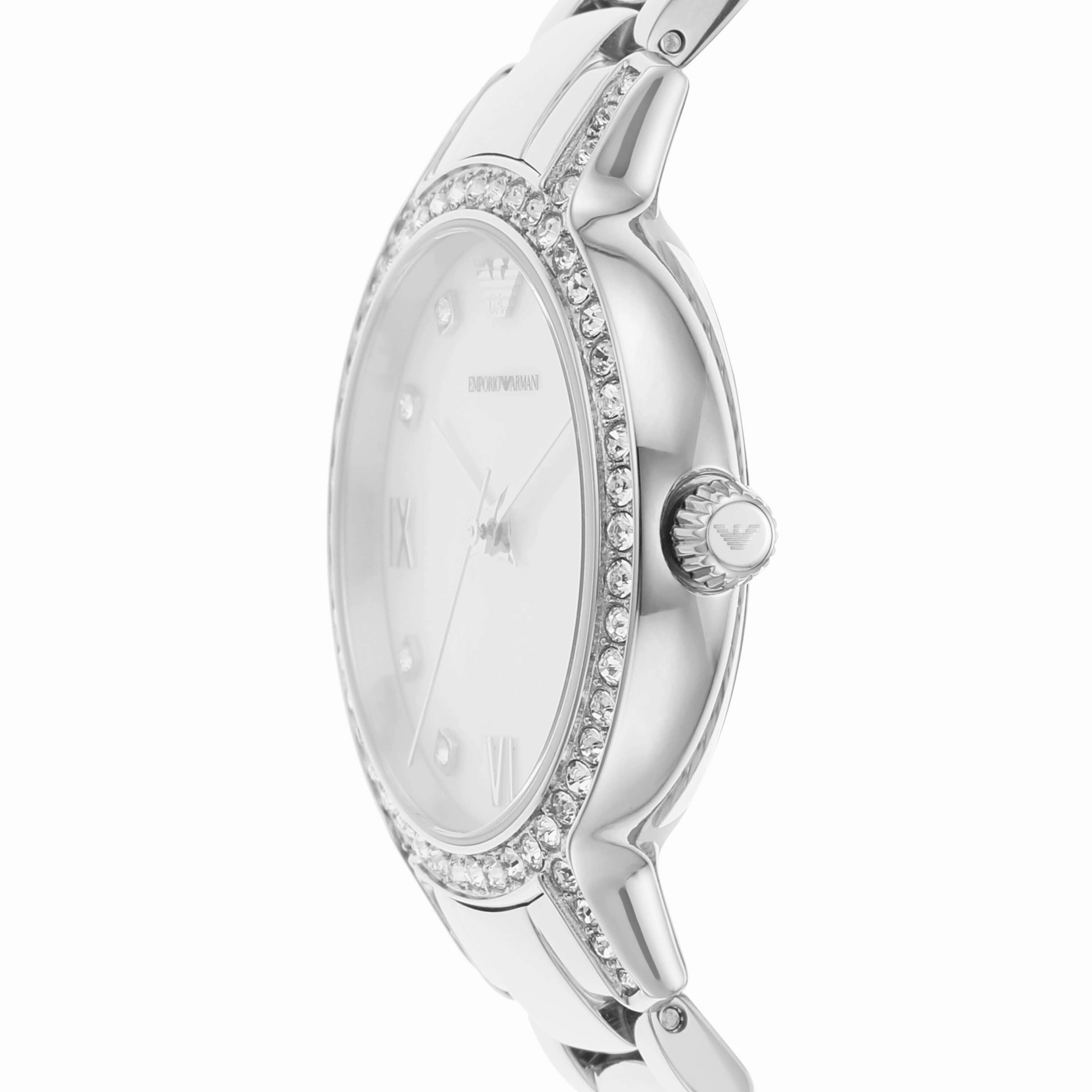 Emporio Armani Silver-Tone Analogue Watch AR11484