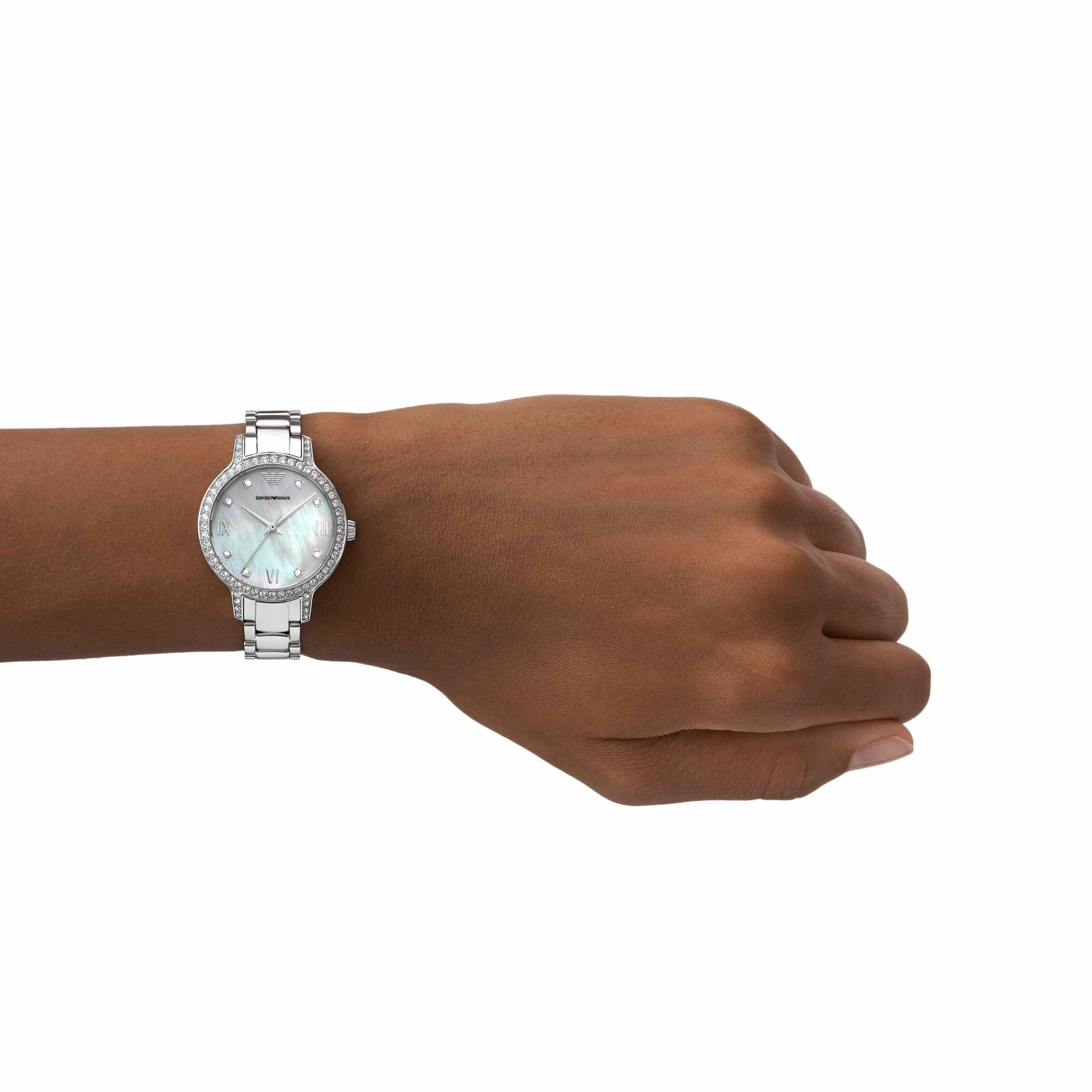 Emporio Armani Silver-Tone Analogue Watch AR11484