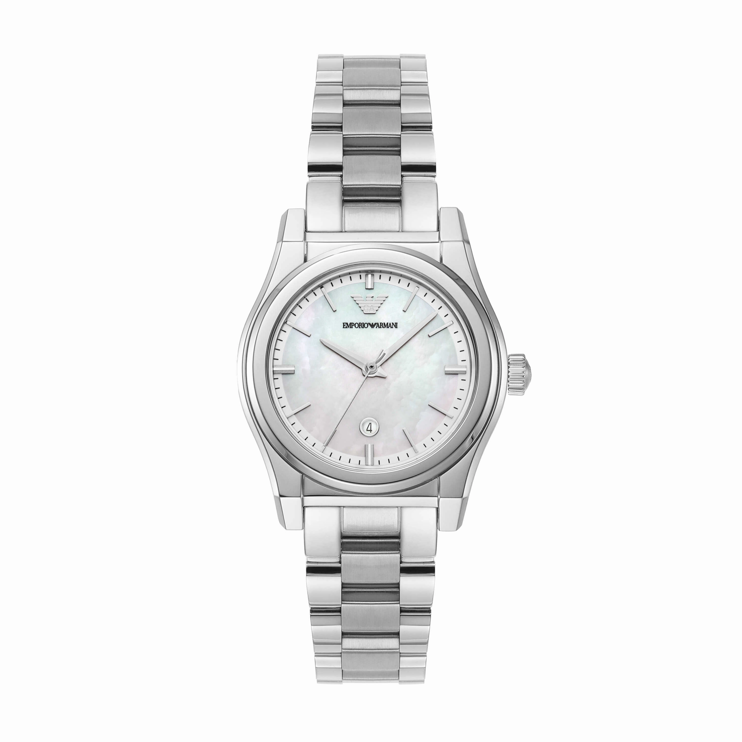 Emporio Armani Silver Tone Analogue Watch AR11557