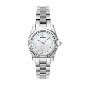 Emporio Armani Silver Tone Analogue Watch AR11557