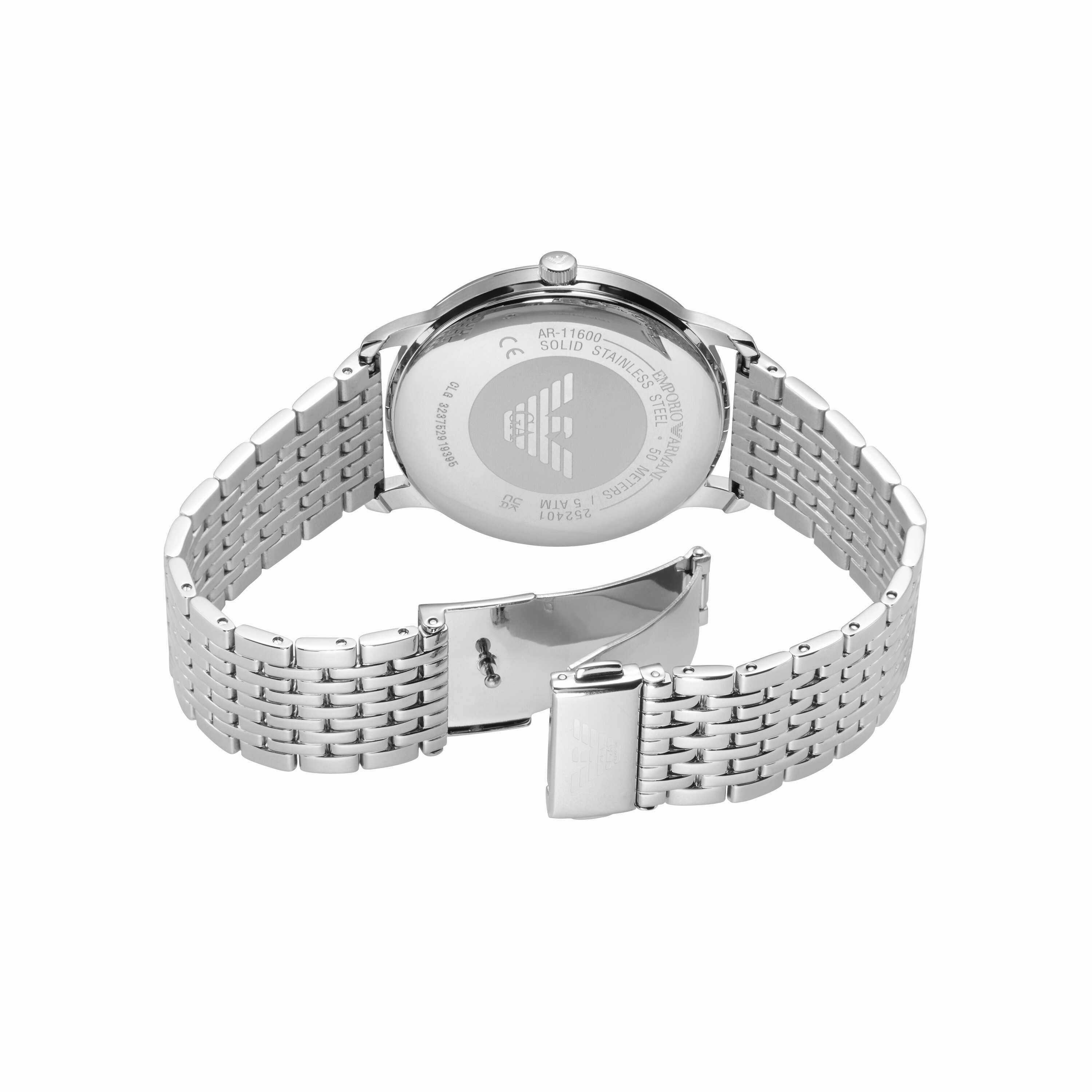 Emporio Armani Silver Tone Analogue Watch AR11600