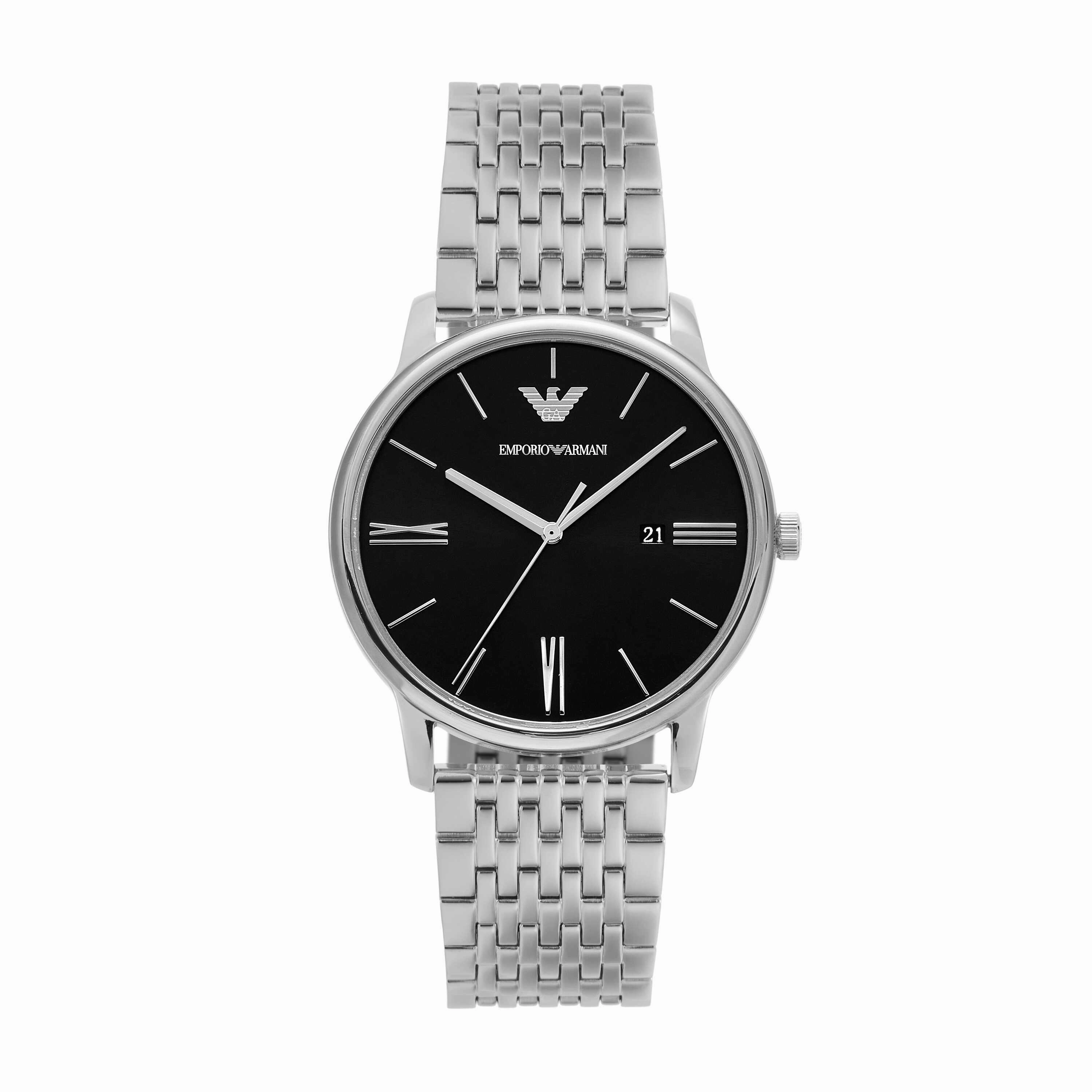 Emporio Armani Silver Tone Analogue Watch AR11600