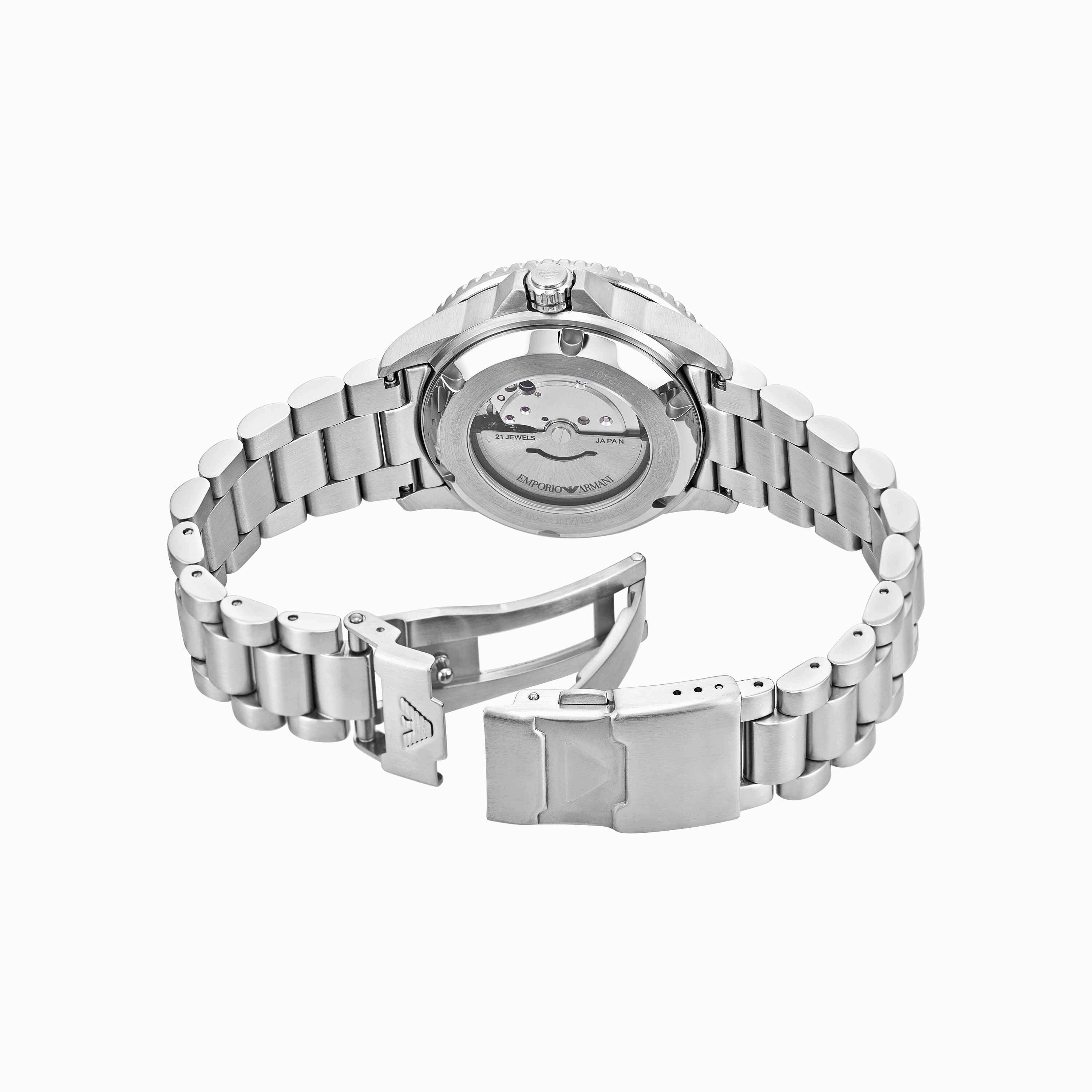 Emporio Armani Silver Tone Analogue Watch AR60080
