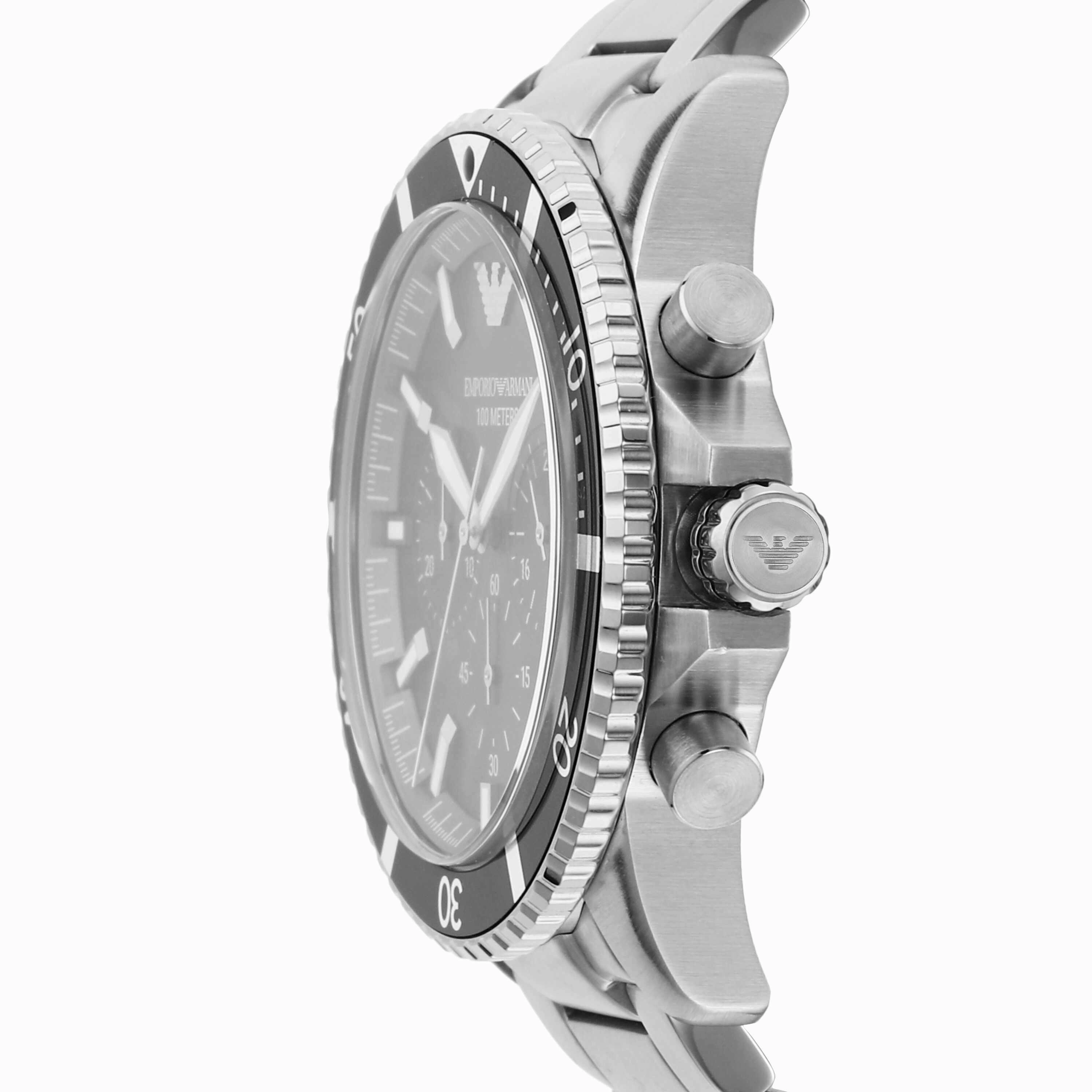 Emporio Armani Silver Tone Chronograph Watch AR11360