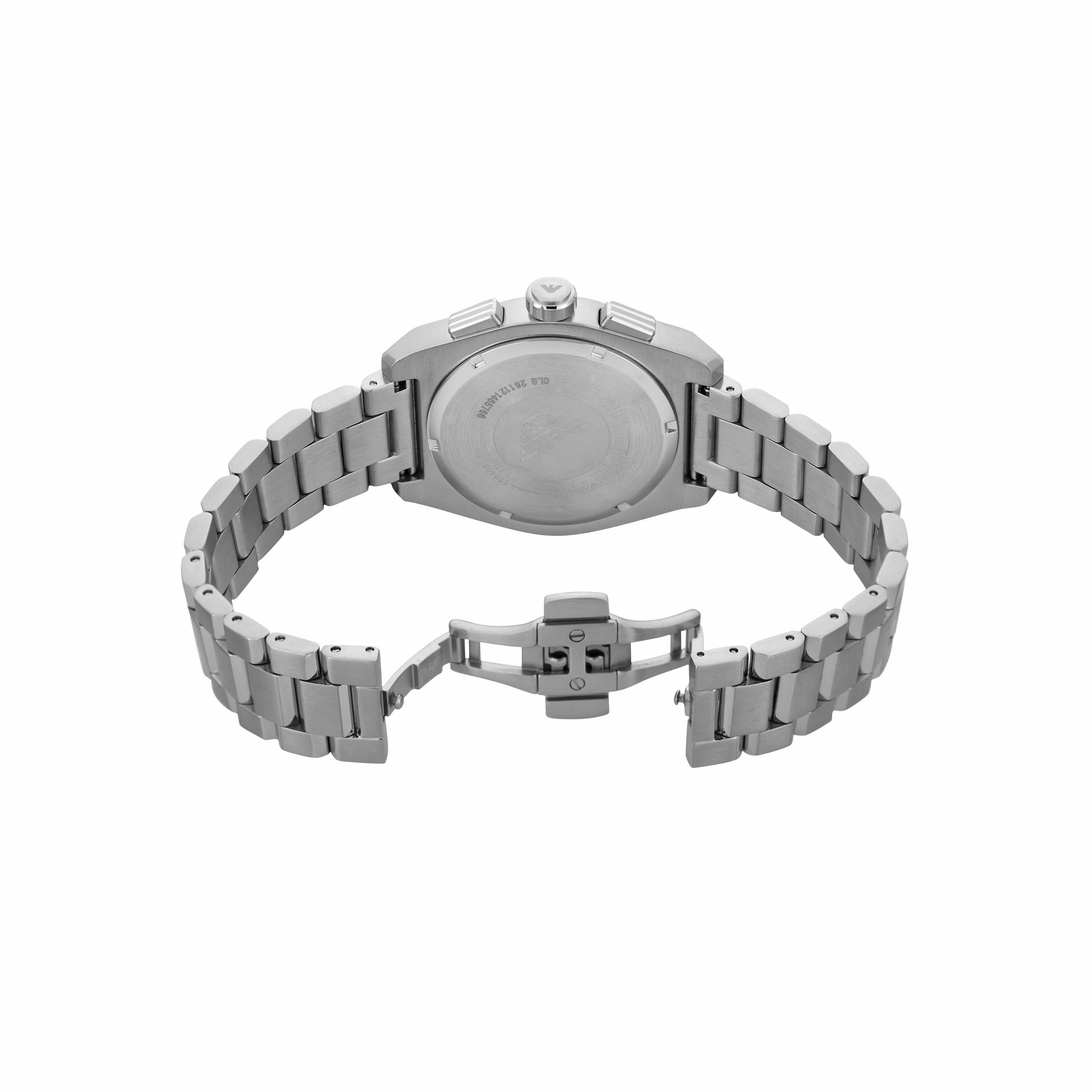 Emporio Armani Silver Tone Chronograph Watch AR11640