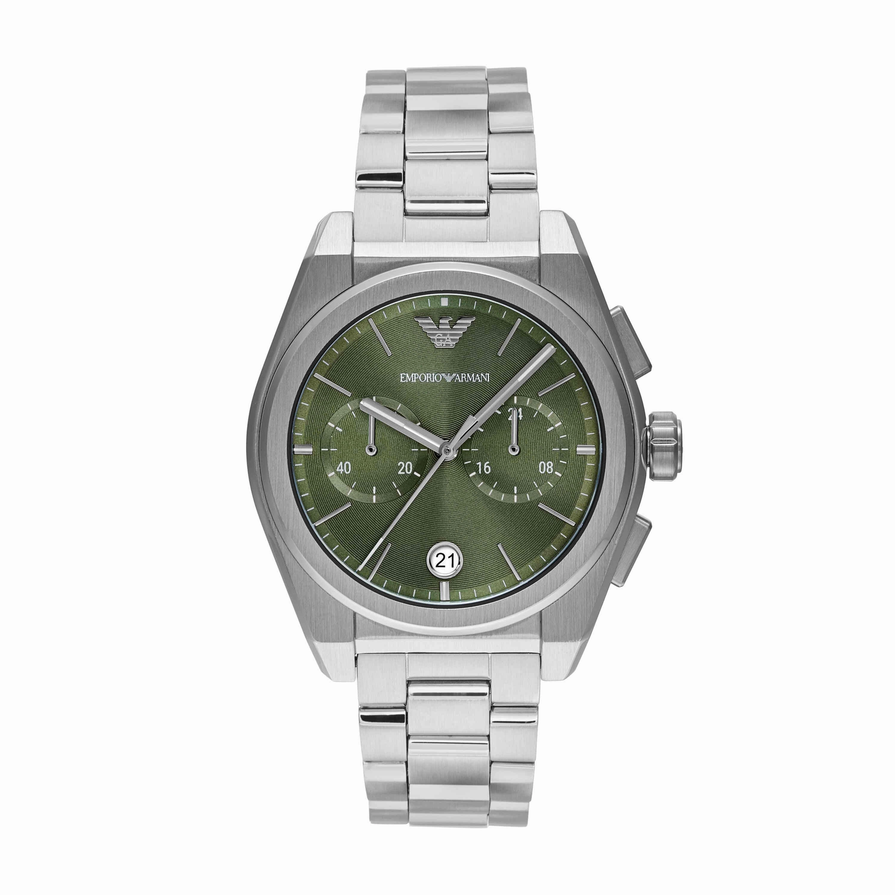 Emporio Armani Silver Tone Chronograph Watch AR11640
