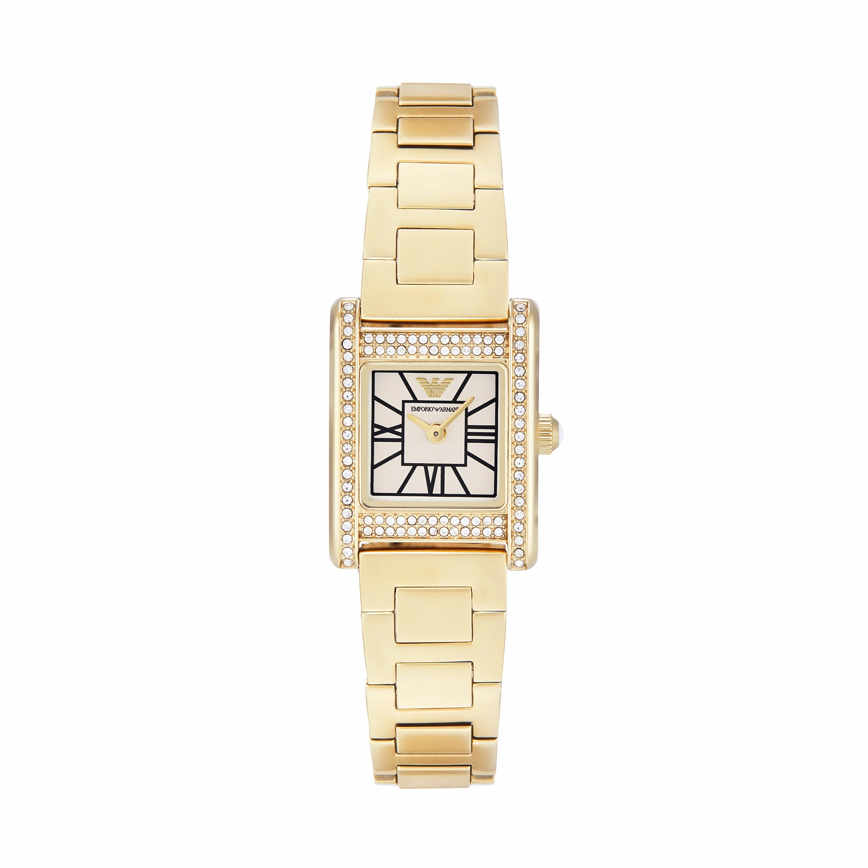 Emporio Armani Two-Hand Mother of Pearl Dial Gold Stainless Steel Watch AR11663
