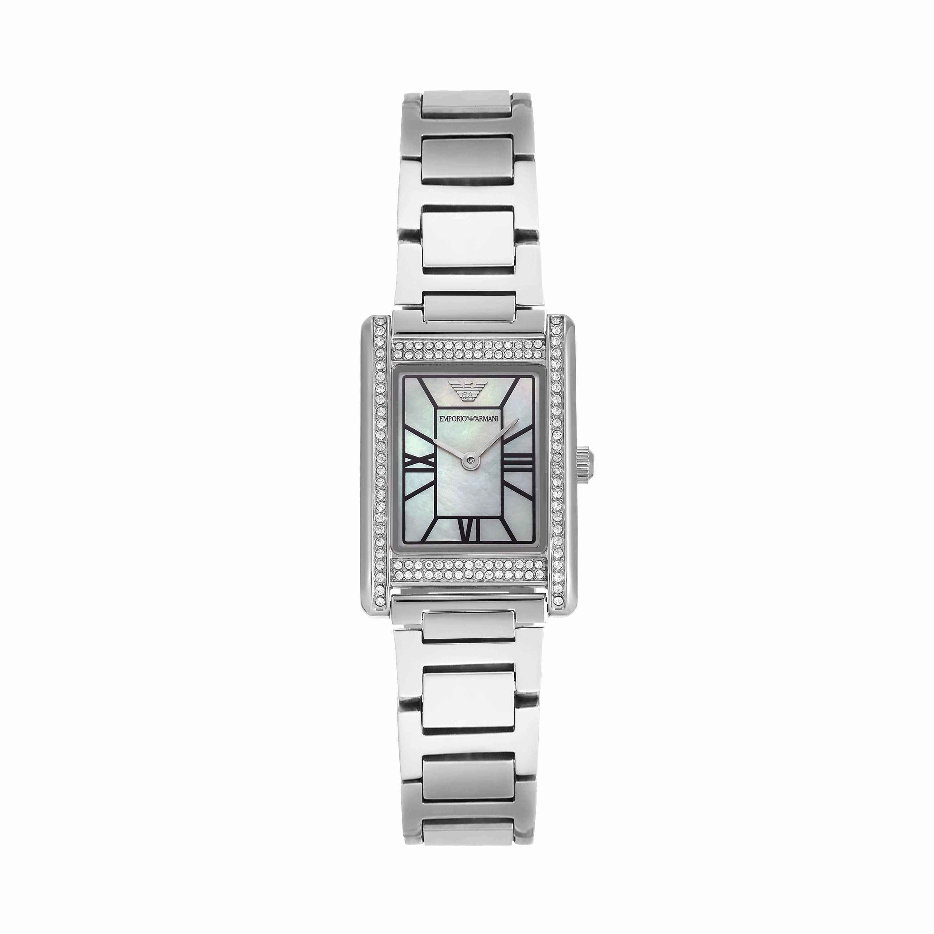 Emporio Armani Two-Hand Mother of Pearl Dial Stainless Steel Watch AR11625