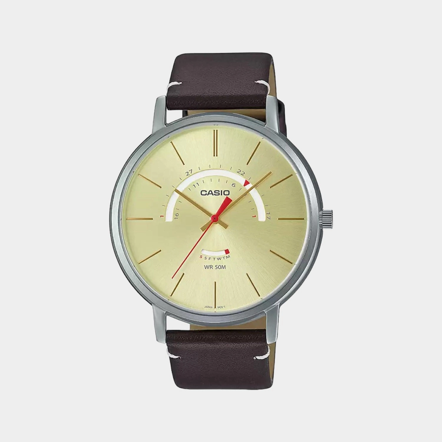 Enticer Men's Analog Leather Watch A1879 - MTP-B105L-9AVDF