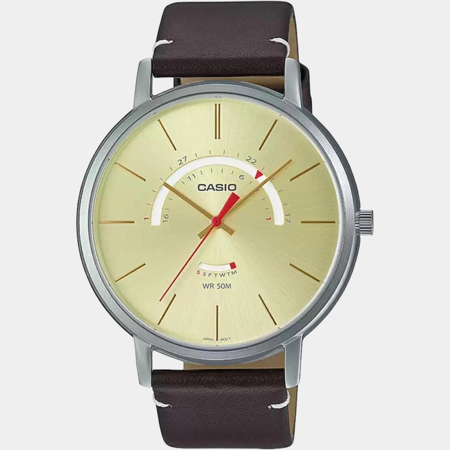 Enticer Men's Analog Leather Watch A1879 - MTP-B105L-9AVDF