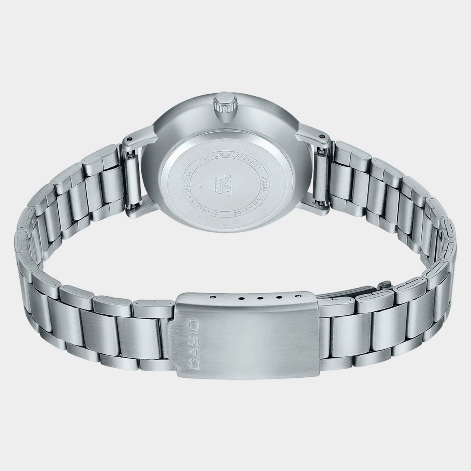 Enticer Women Quartz Black Dial Analog Stainless Steel Watch LTP-VT02D-1AUDF A1997