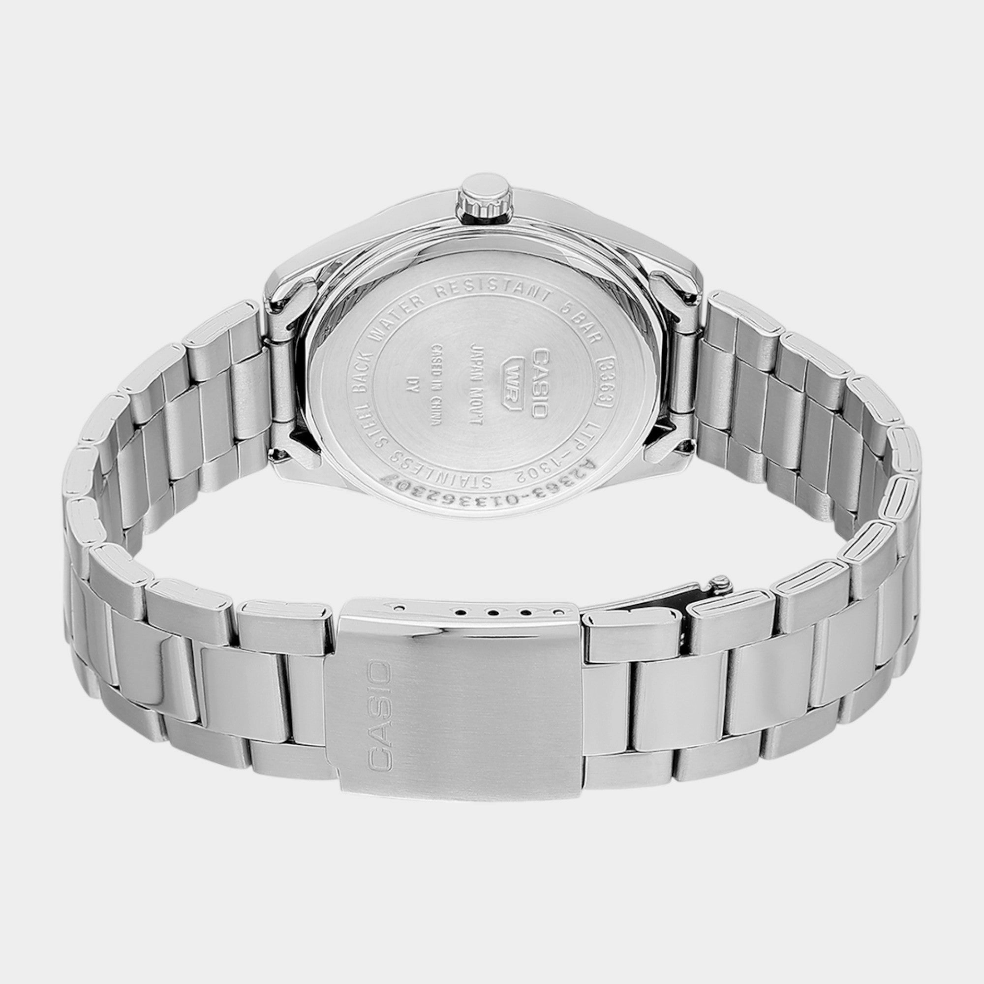 Enticer Women Quartz Blue Dial Analog Stainless Steel Watch LTP-1302DS-2AVDF A2363