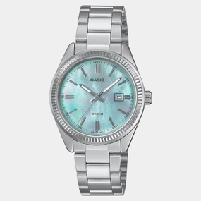 Enticer Women Quartz Blue Dial Analog Stainless Steel Watch LTP-1302DS-2AVDF A2363