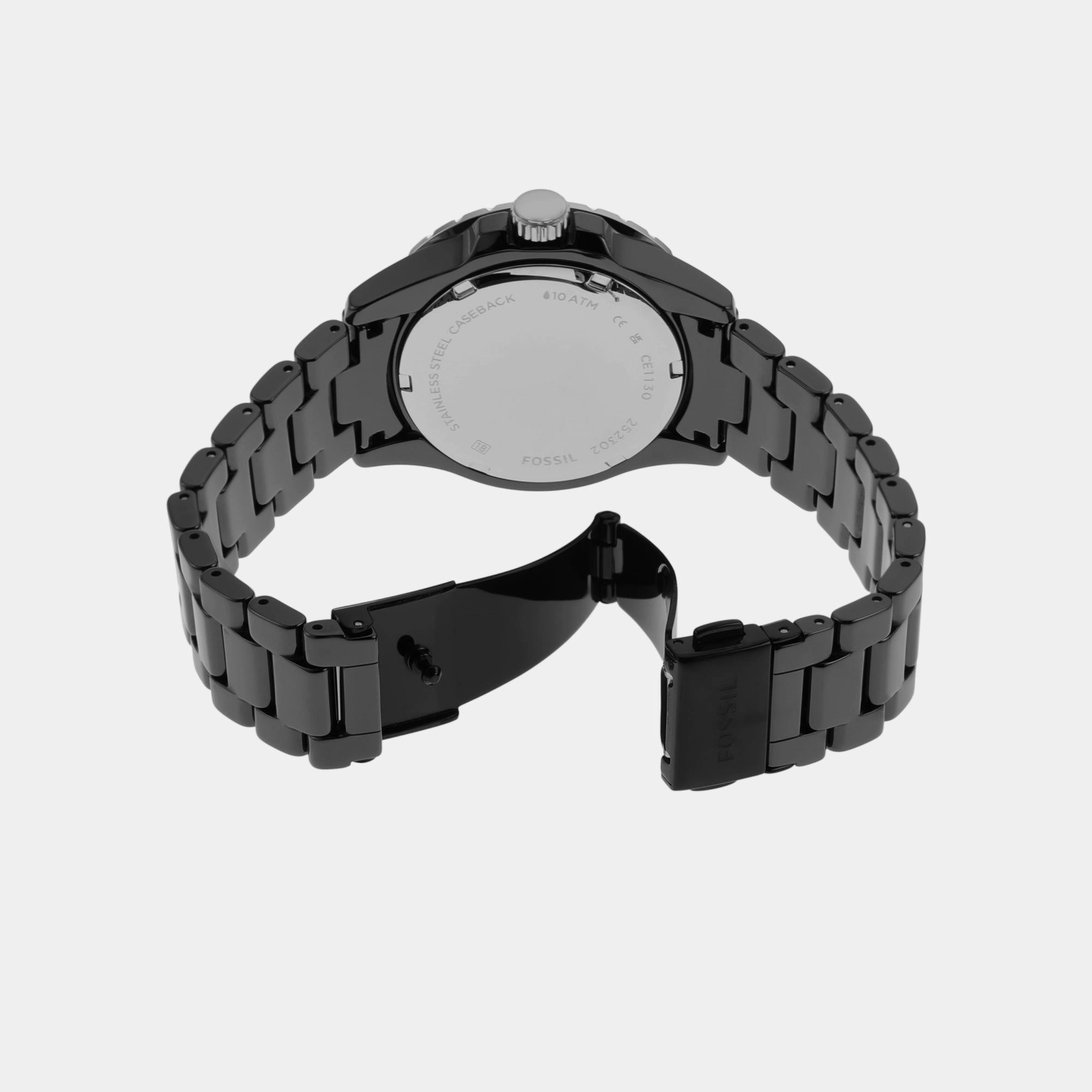 FB-01 Quartz Women Black Dial Analog Ceramic Watch CE1130