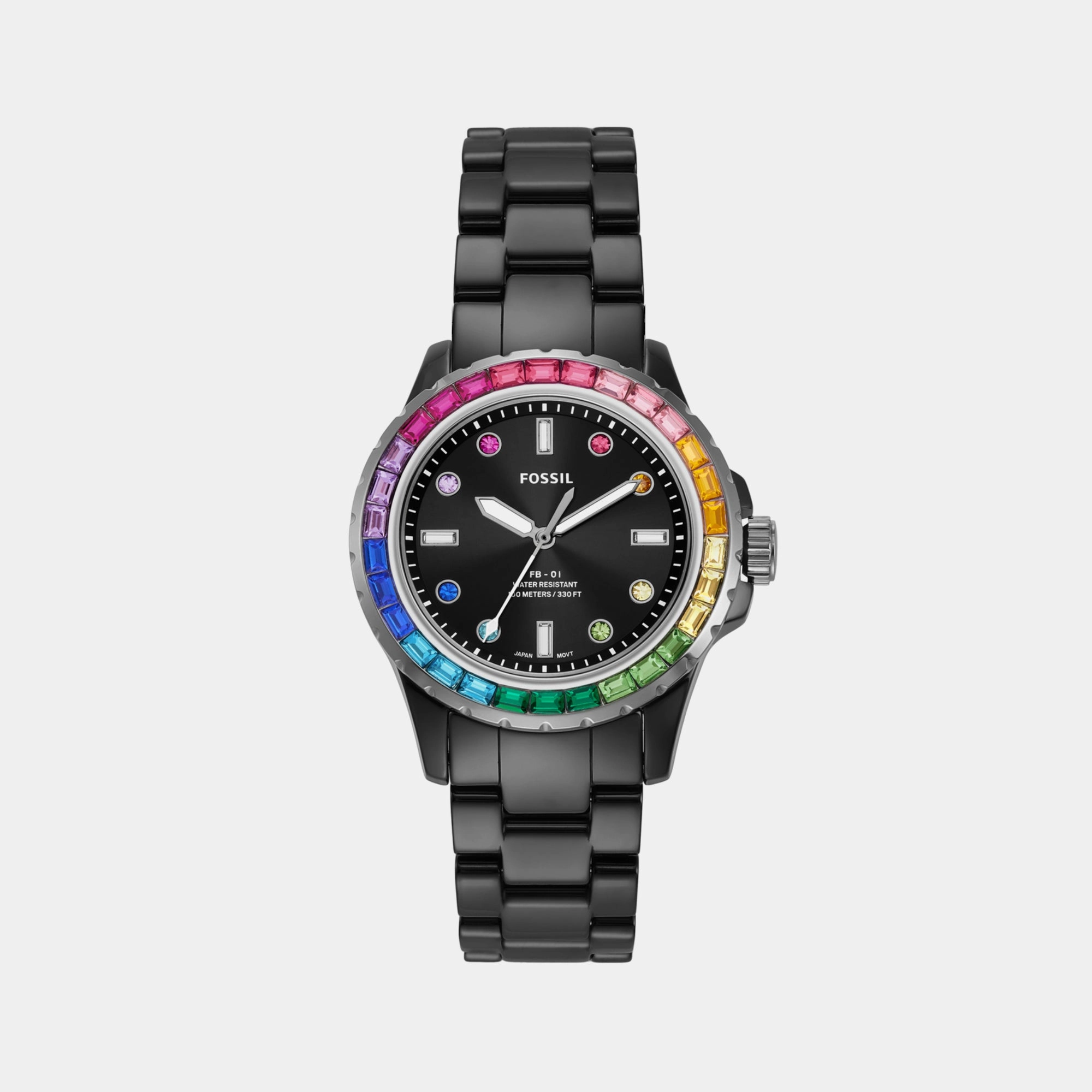 FB-01 Quartz Women Black Dial Analog Ceramic Watch CE1130