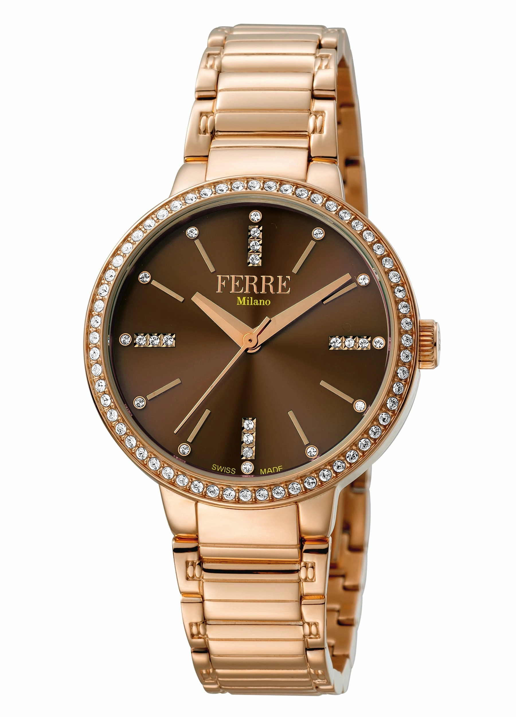 Ferre Milano  Women's Brown Dial Stainless Steel  Watch
