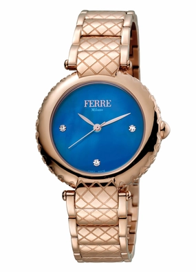 Ferre Milano  Women's Silver ,.Inner White MOP Dial Stainless Steel  Watch