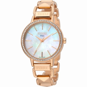 Ferre Milano Women's Watch - Classic Mop Dial Rose Gold Bracelet | FM1L173M0081