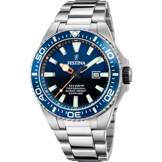 Festina Blue Dial Stainless Steel 316L Men's Watch F20663/1