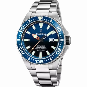 Festina Blue Dial Stainless Steel 316L Men's Watch F20663/1