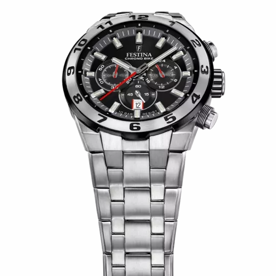 Festina Chrono Bike Black Dial Stainless Steel Strap Men's Watch F20670/6