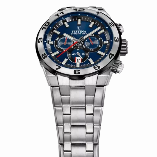 Festina Chrono Bike Blue Dial Stainless Steel Strap Men's Watch F20670/1