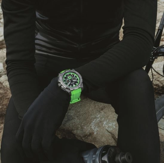 Festina Chrono Bike Green Rubber Strap Watch F20725/3
