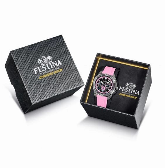 Festina Chrono Bike Pink Rubber Strap Watch f20725/2